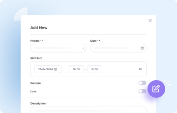 Customizable staff scheduling