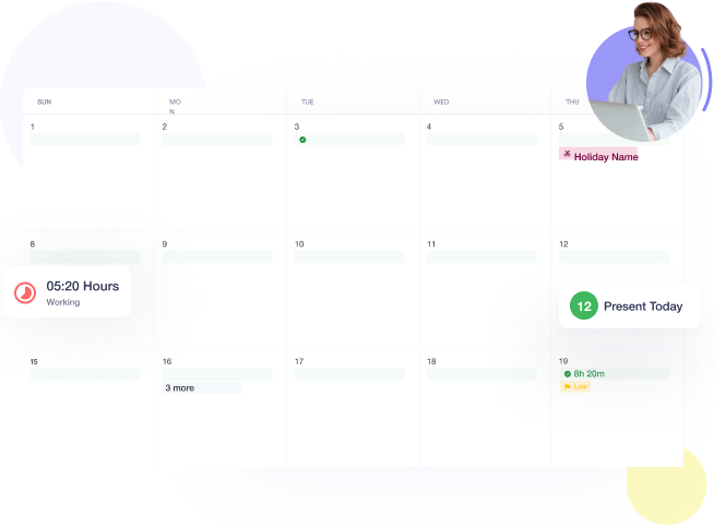 Individual Time Summary in staff attendance system